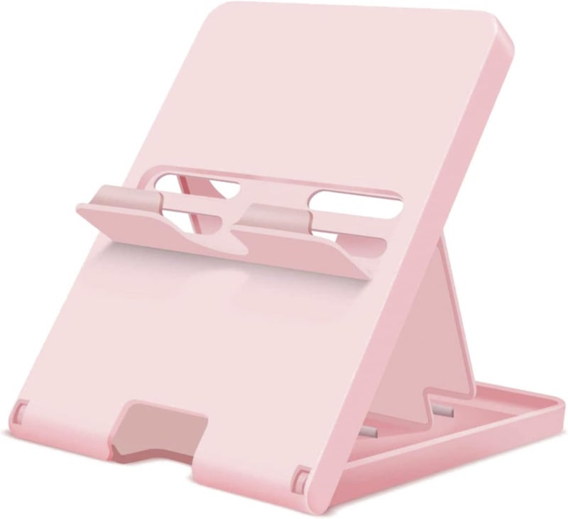 ELIATER Stand Compatible with Nintendo Switch, Adjustable Switch Playstand, Foldable Phone Stand for Desk, Compact & Portable Switch Holder Accessories (Pink) - Image 1